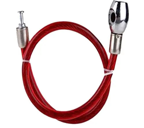 Durable Key Cable Lock for Versatile Security – Ideal for Helmets, Luggage, Cylinders & More (Red) Xinor HelmetXinor Helmet ISI Certified By Xinor