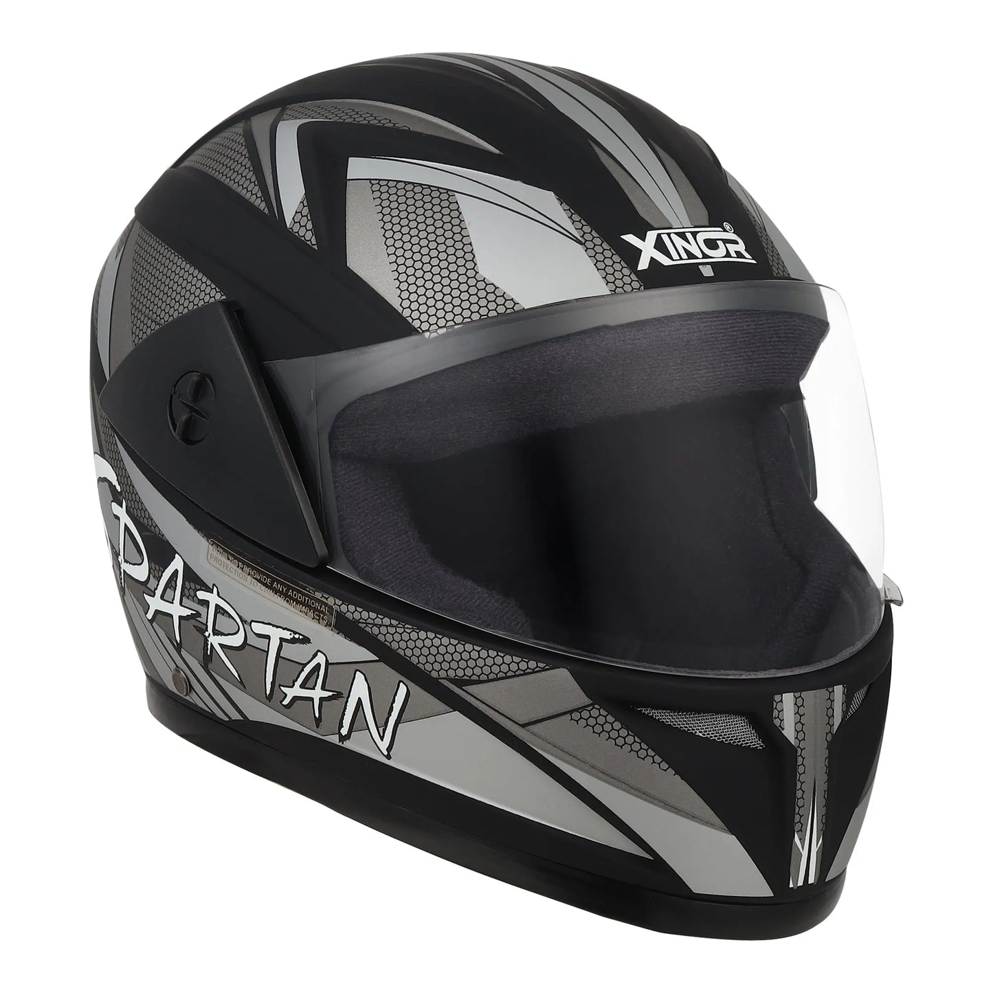 Xinor Full Face Helmet Motorcycle Riding ISI Certified - Medium (Silver Decor 1) Xinor HelmetXinor Helmet ISI Certified By Xinor