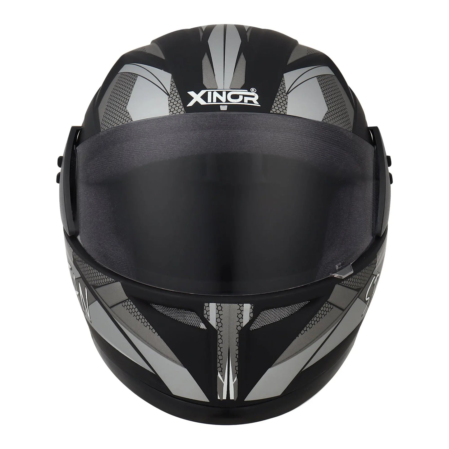 Xinor Full Face Helmet Motorcycle Riding ISI Certified - Medium (Silver Decor 1) Xinor HelmetXinor Helmet ISI Certified By Xinor