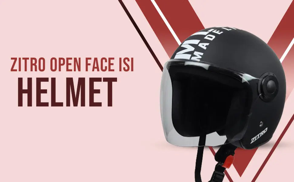 Open face Helmet for Motorcycle ISI certified Helmet with Long Visor for Men & Women -Medium (MT Black) Xinor HelmetXinor Helmet ISI Certified By Xinor