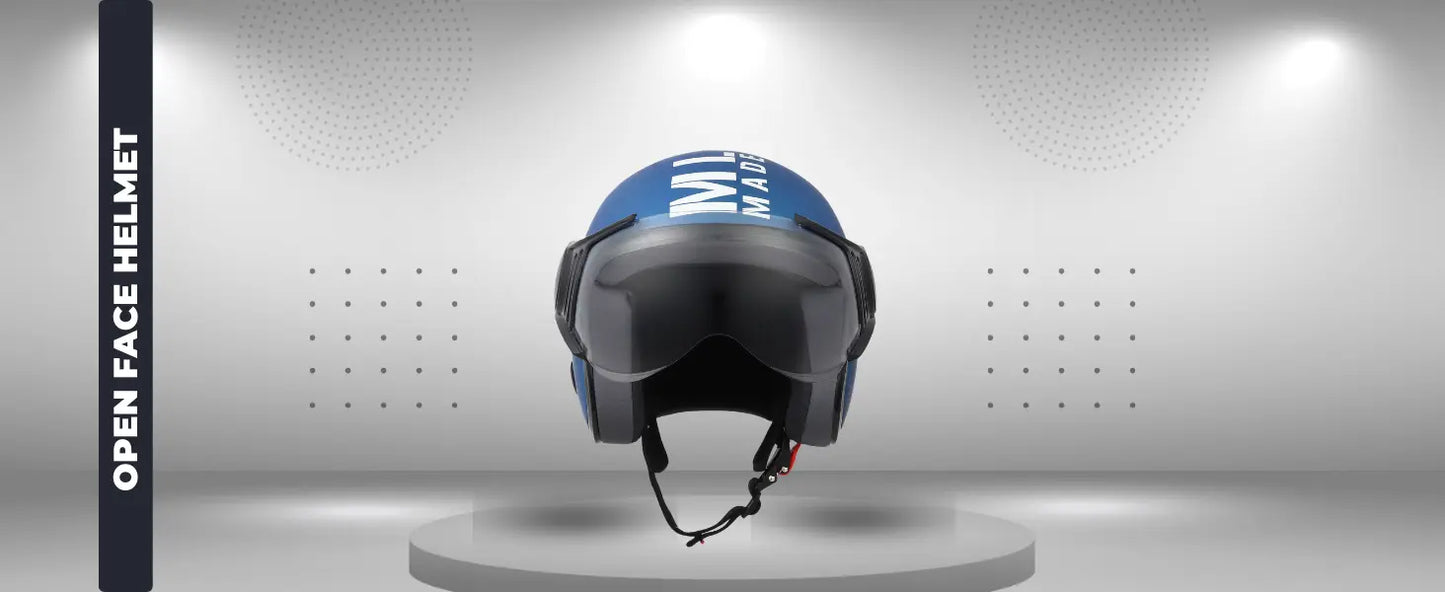 Zitro Open Face Helmet for Motorcycle & Bike ISI Certified - Medium (MT Blue) Xinor HelmetXinor Helmet ISI Certified By Xinor