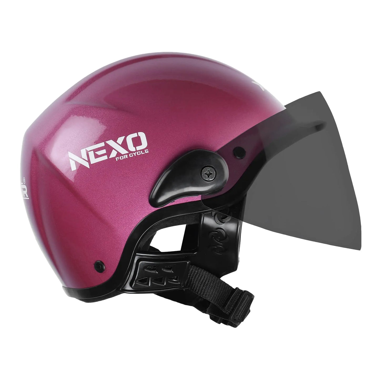 Xinor Nexo Half Helmet for Men and Women -Medium (Pink, Black Visor) XinorXinor Helmet ISI Certified By Xinor