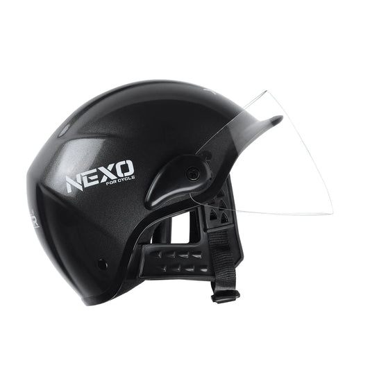 Xinor Nexo Half Helmet for Men and Women -Medium (Silver Black) - Xinor Helmet