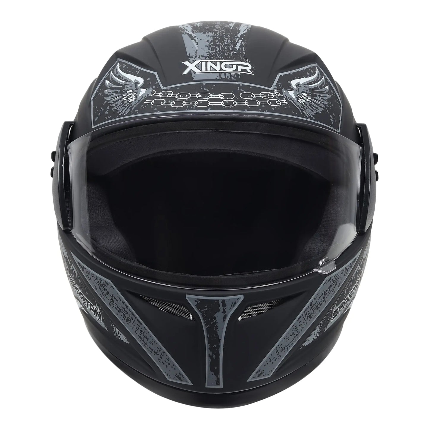 Xinor Full Face Helmet Motorcycle Riding ISI Certified - Medium (Silver Decor 2) Xinor HelmetXinor Helmet ISI Certified By Xinor
