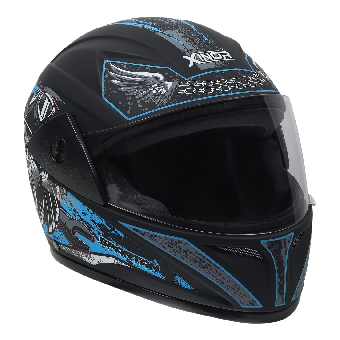 Xinor Full Face Helmet Motorcycle Riding ISI Certified - Medium (Blue Decor 2) Xinor HelmetXinor Helmet ISI Certified By Xinor