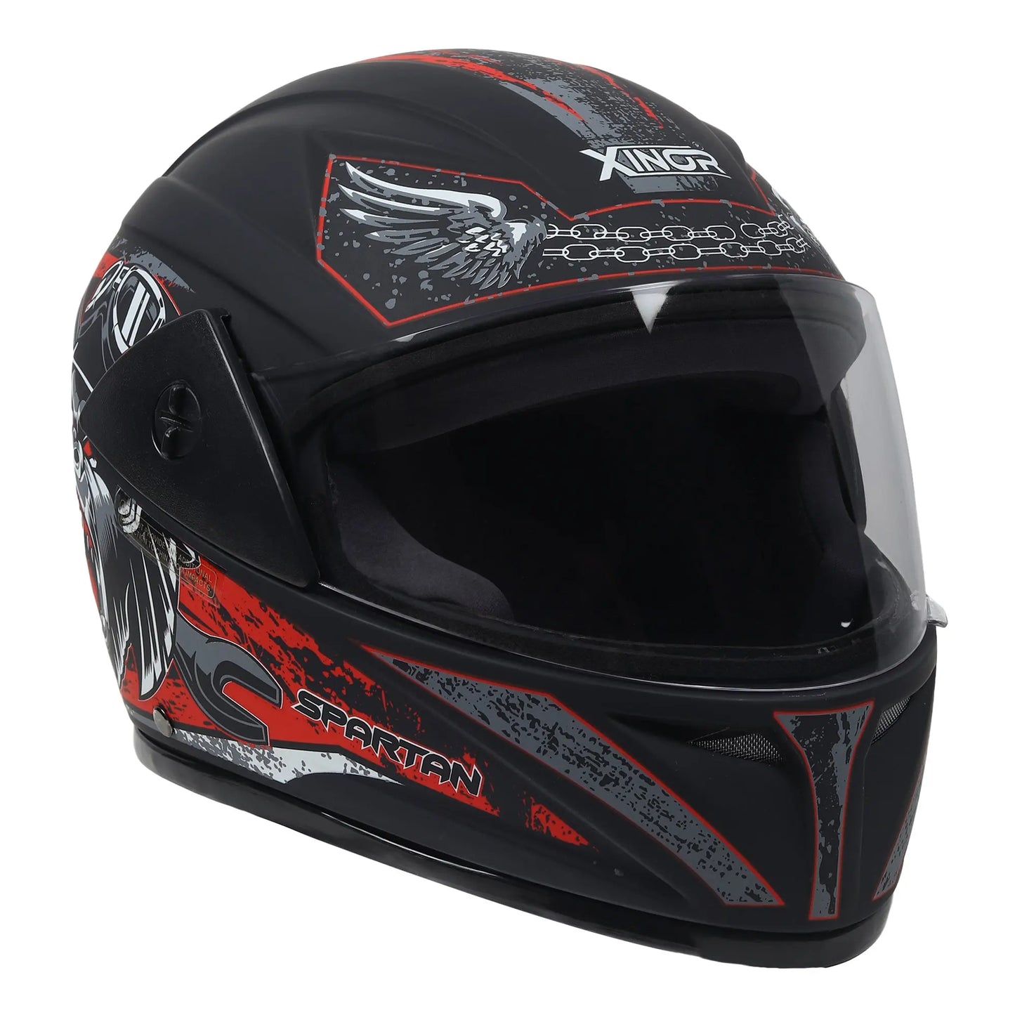 Xinor Full Face Helmet Motorcycle Riding ISI Certified - Medium (Red Decor 2) Xinor HelmetXinor Helmet ISI Certified By Xinor