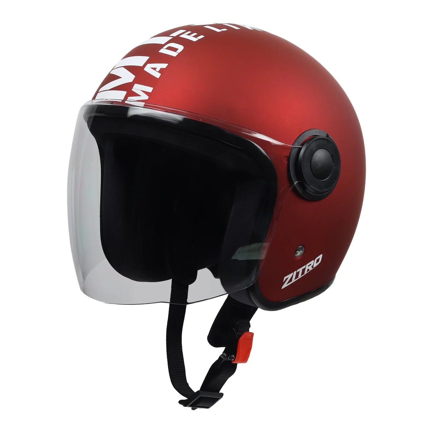 Open face Helmet for Motorcycle ISI certified Helmet with Long Visor for Men & Women -Medium (MT Red) Xinor HelmetXinor Helmet ISI Certified By Xinor