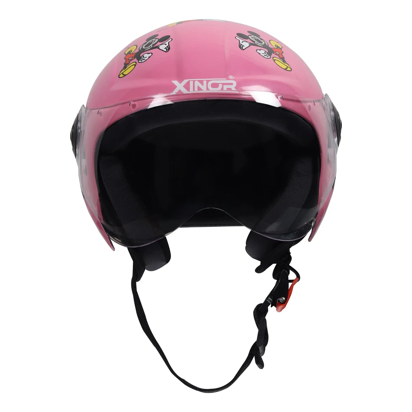 Kids Motorcycling Helmet ISI Certified Ages 6-14 Years Mickey Mouse Design - Xs (Pink) XinorXinor Helmet ISI Certified By Xinor