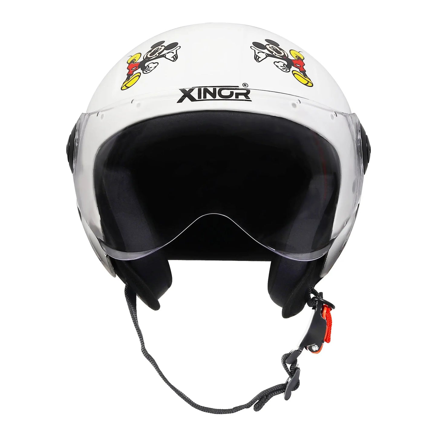 Kids Motorcycling Helmet ISI Certified Ages 6-14 Years Mickey Mouse Design - Xs (White) Xinor HelmetXinor Helmet ISI Certified By Xinor