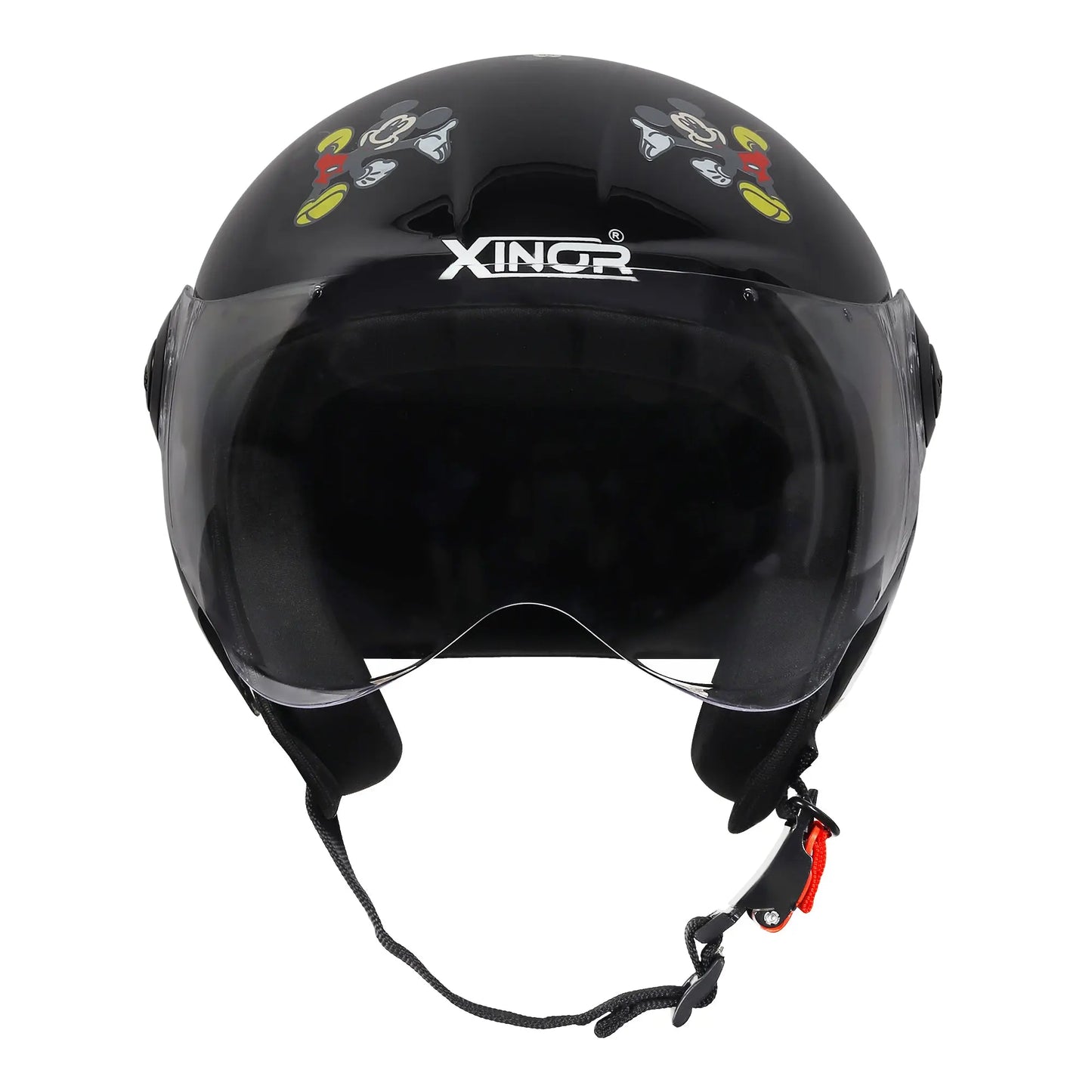Kids Motorcycling Helmet ISI Certified Ages 6-14 Years Mickey Mouse Design - Xs (Black) XinorXinor Helmet ISI Certified By Xinor