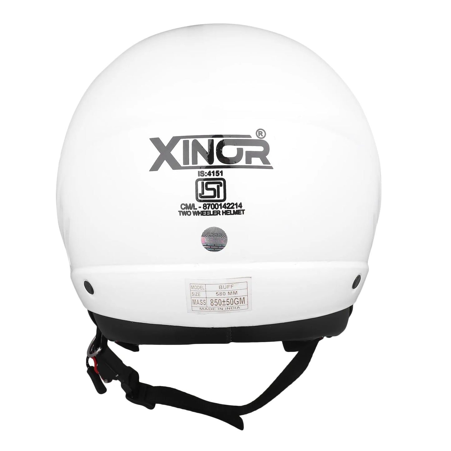Open Face Motorcycle Helmet ISI Certified for Men & Women - Medium (White) My StoreXinor Helmet ISI Certified By Xinor