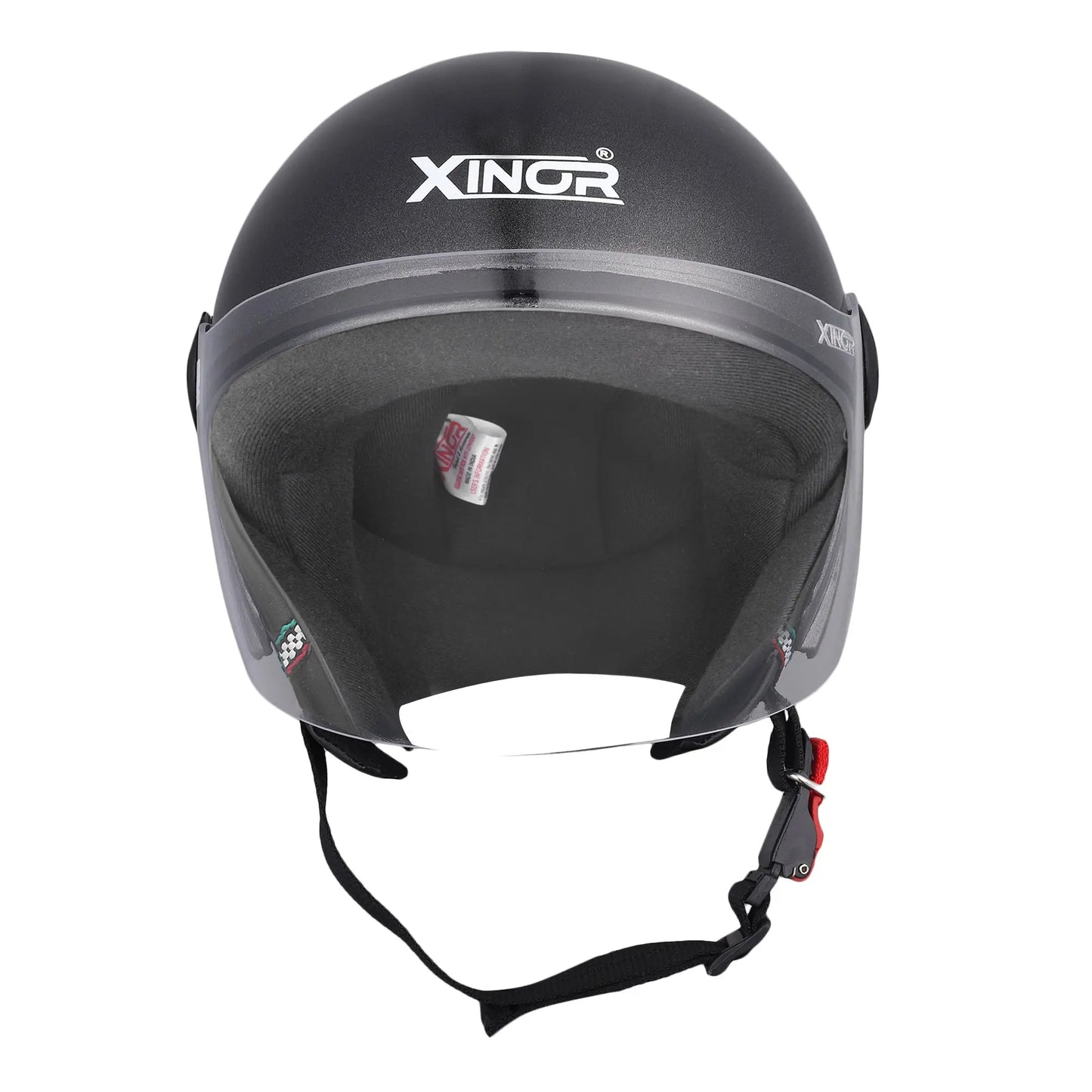 Open Face Motorcycle Helmet ISI Certified for Men & Women - Medium (Silver Black) My StoreXinor Helmet ISI Certified By Xinor