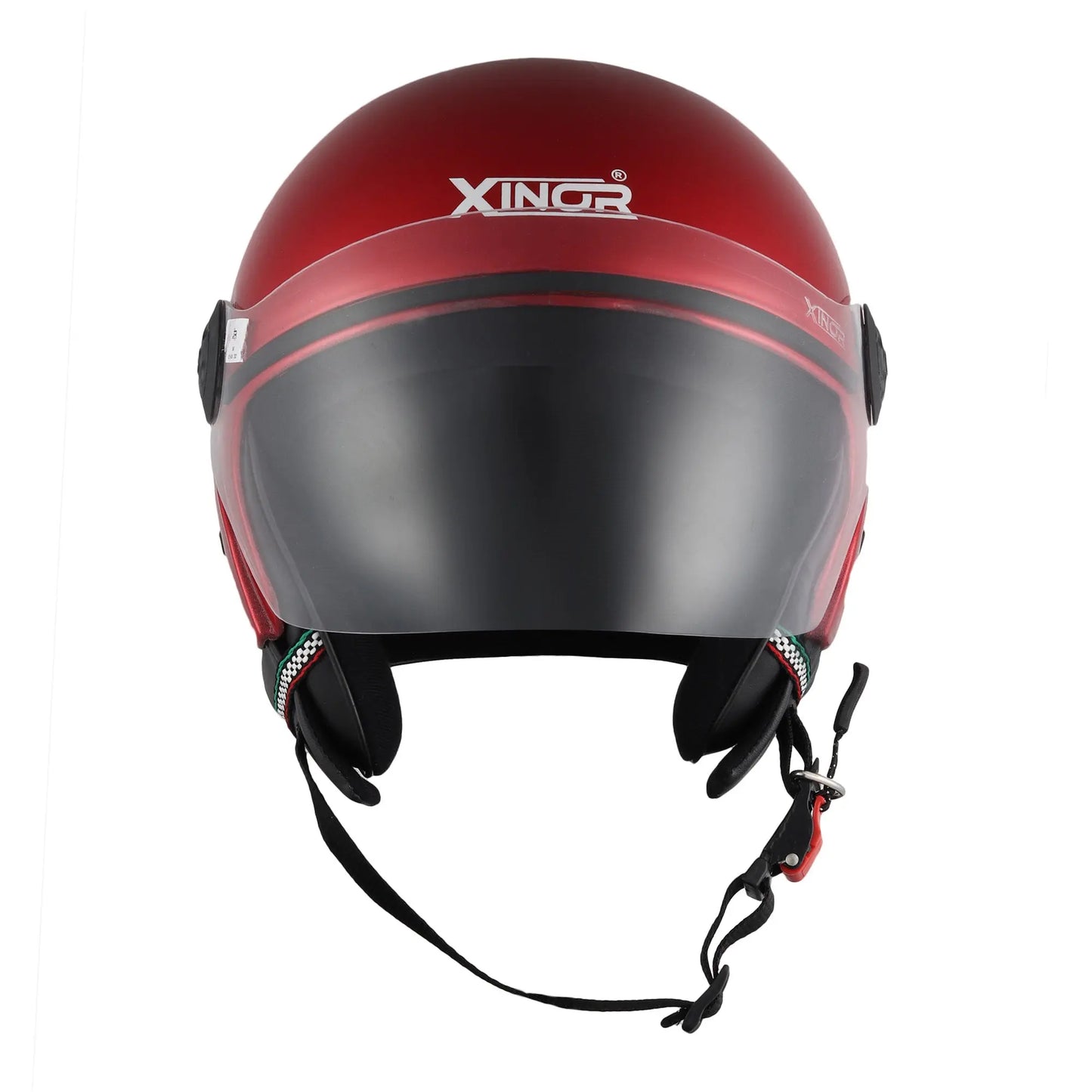 Open Face Motorcycle Helmet ISI Certified for Men & Women - Medium (Red) My StoreXinor Helmet ISI Certified By Xinor