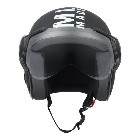 Zitro Open Face Helmet for Motorcycle & Bike ISI Certified - Medium (MT Black) - Xinor Helmet