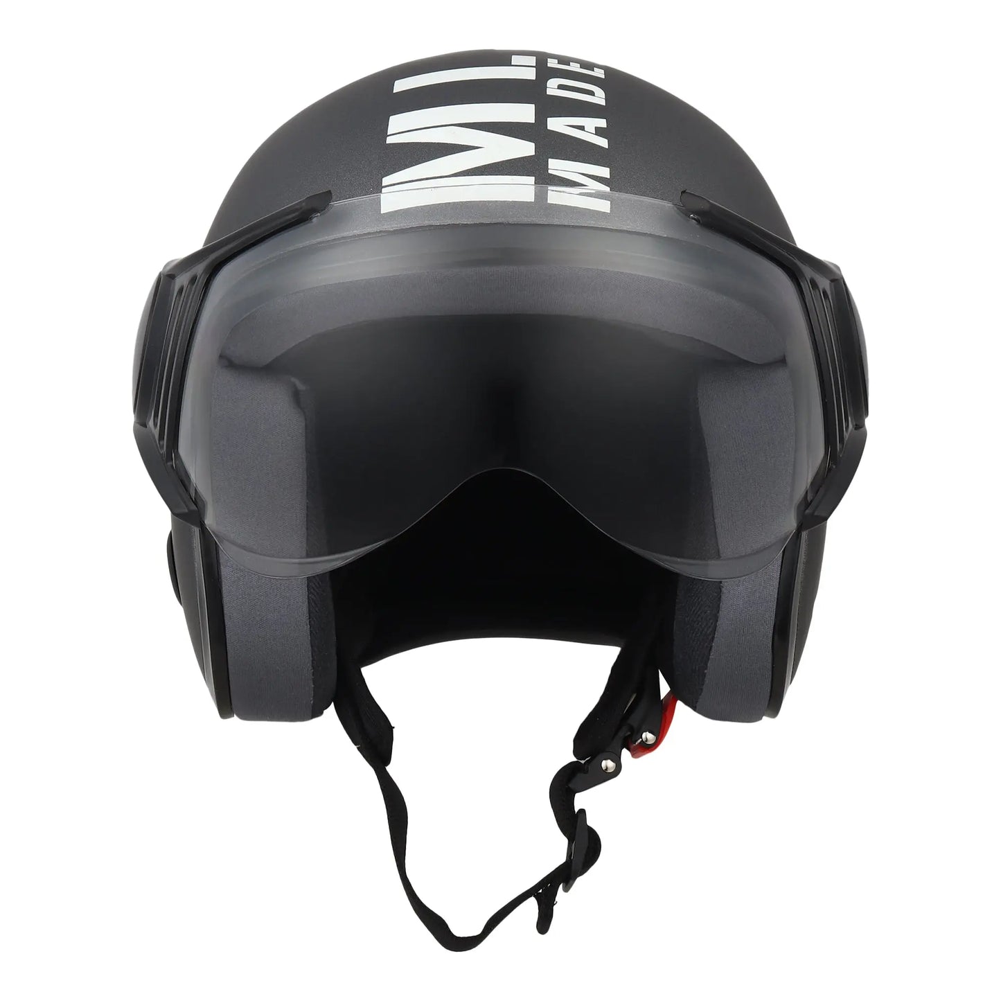 Zitro Open Face Helmet for Motorcycle & Bike ISI Certified - Medium (Metal Grey) Xinor HelmetXinor Helmet ISI Certified By Xinor