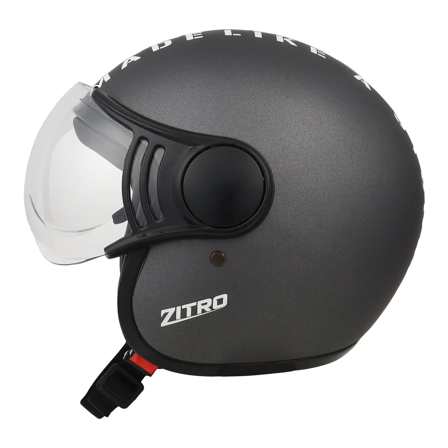 Zitro Open Face Helmet for Motorcycle & Bike ISI Certified - Medium (Metal Grey) Xinor HelmetXinor Helmet ISI Certified By Xinor