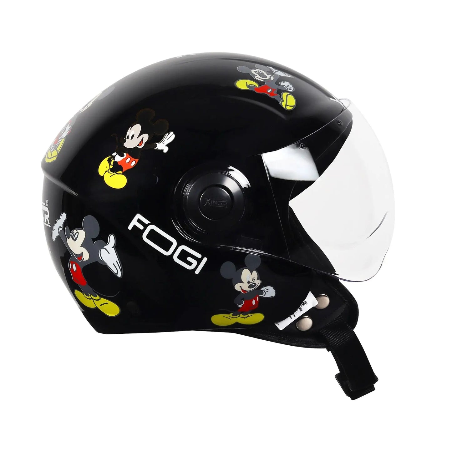 Kids Motorcycling Helmet ISI Certified Ages 6-14 Years Mickey Mouse Design - Xs (Black) XinorXinor Helmet ISI Certified By Xinor