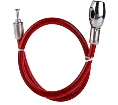 Durable Key Cable Lock for Versatile Security – Ideal for Helmets, Luggage, Cylinders & More (Red) Xinor HelmetXinor Helmet ISI Certified By Xinor