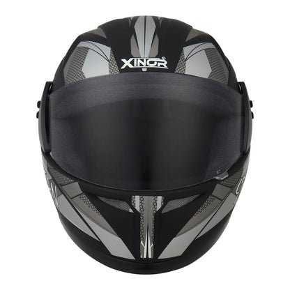 Xinor Full Face Helmet Motorcycle Riding ISI Certified - Medium (Silver Decor 1) Xinor HelmetXinor Helmet ISI Certified By Xinor