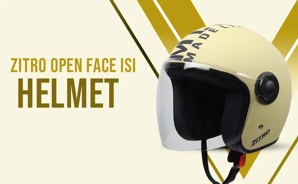 Open face Helmet for Motorcycle ISI certified Helmet with Long Visor for Men & Women -Medium (MT Strom) Xinor HelmetXinor Helmet ISI Certified By Xinor