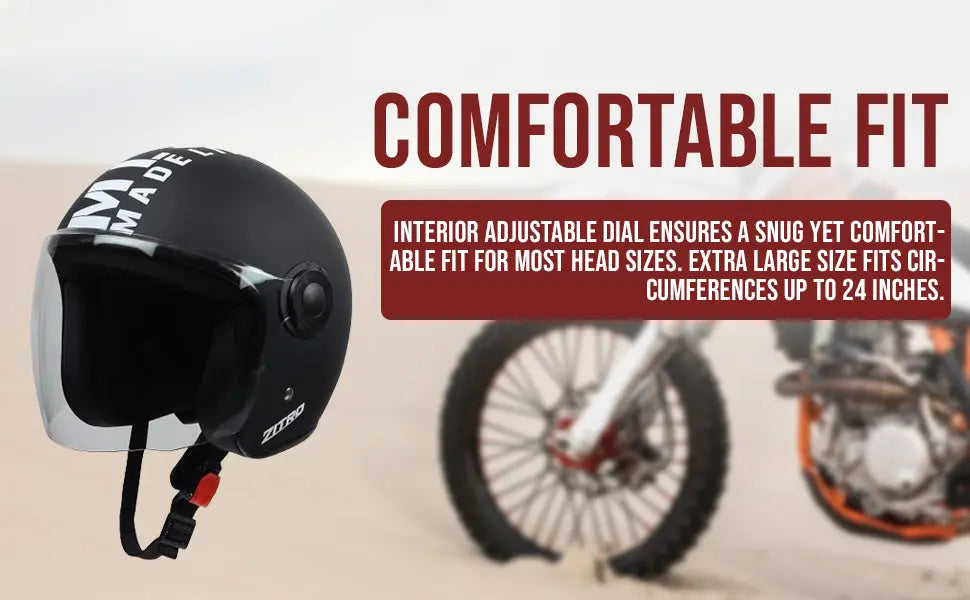Open face Helmet for Motorcycle ISI certified Helmet with Long Visor for Men & Women -Medium (MT Black) Xinor HelmetXinor Helmet ISI Certified By Xinor