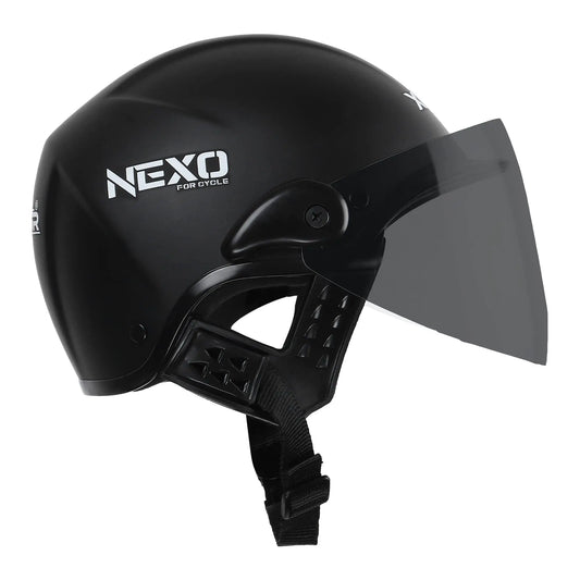 Xinor Nexo Half Helmet for Men and Women -Medium (MT Black, Black Visor) XinorXinor Helmet ISI Certified By Xinor