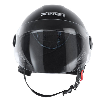 Xinor Nexo Half Helmet for Men and Women -Medium (Silver Black) XinorXinor Helmet ISI Certified By Xinor