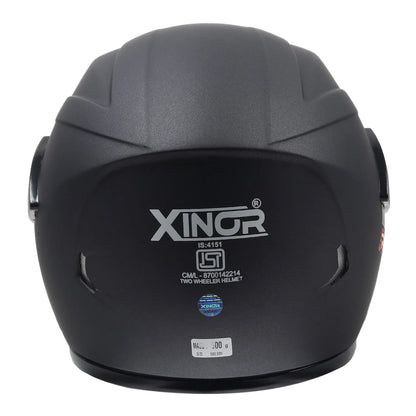 Xinor Full Face Helmet Motorcycle Riding ISI Certified - Medium (MT Silver Black) Xinor HelmetXinor Helmet ISI Certified By Xinor