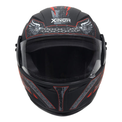 Xinor Full Face Helmet Motorcycle Riding ISI Certified - Medium (Red Decor 2) Xinor HelmetXinor Helmet ISI Certified By Xinor