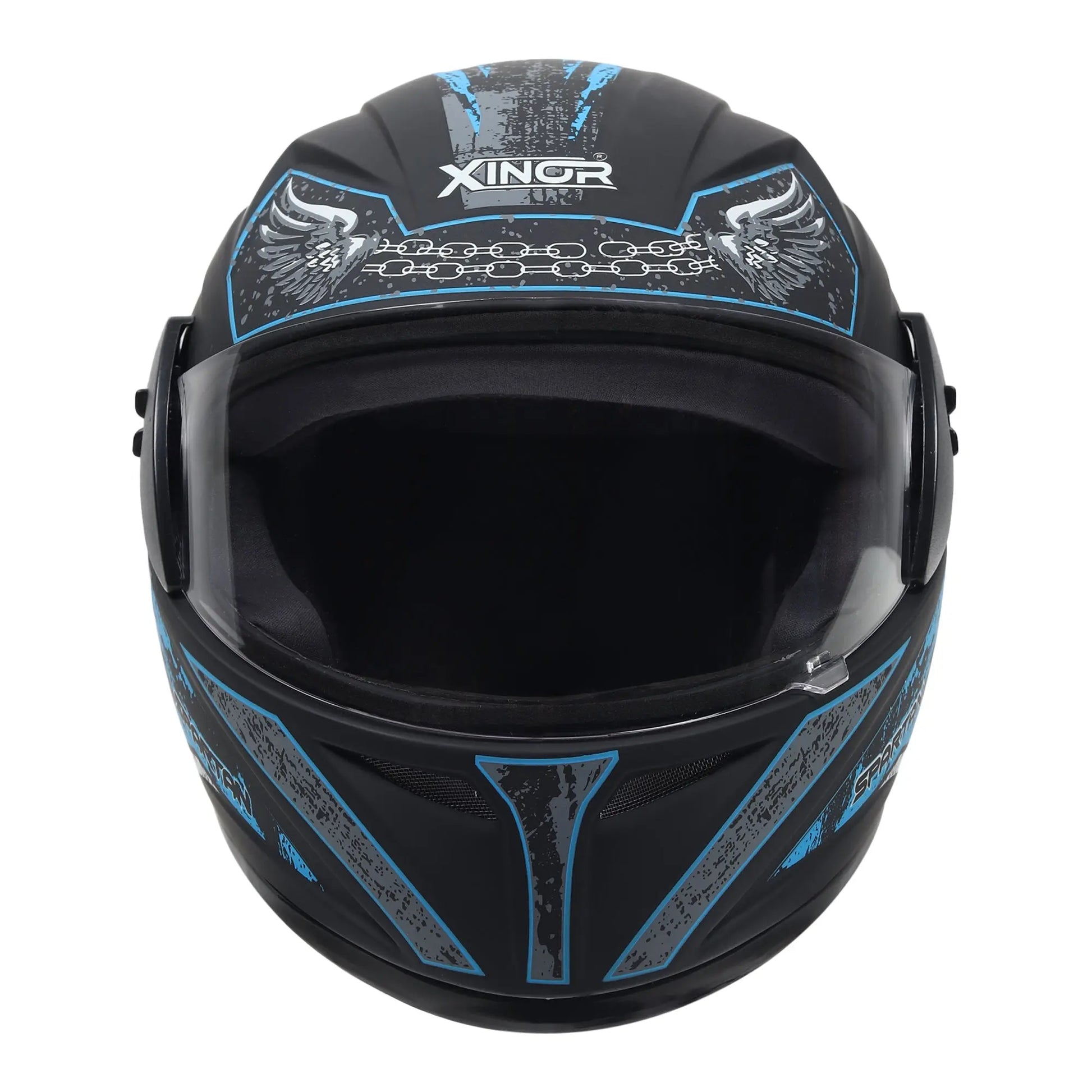 Xinor Full Face Helmet Motorcycle Riding ISI Certified - Medium (Blue Decor 2) Xinor HelmetXinor Helmet ISI Certified By Xinor