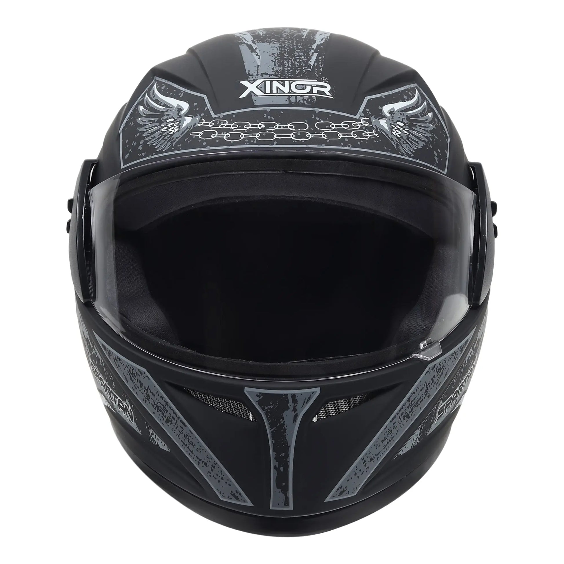 Xinor Full Face Helmet Motorcycle Riding ISI Certified - Medium (Silver Decor 2) Xinor HelmetXinor Helmet ISI Certified By Xinor