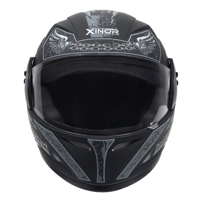 Xinor Full Face Helmet Motorcycle Riding ISI Certified - Medium (Silver Decor 2) Xinor HelmetXinor Helmet ISI Certified By Xinor