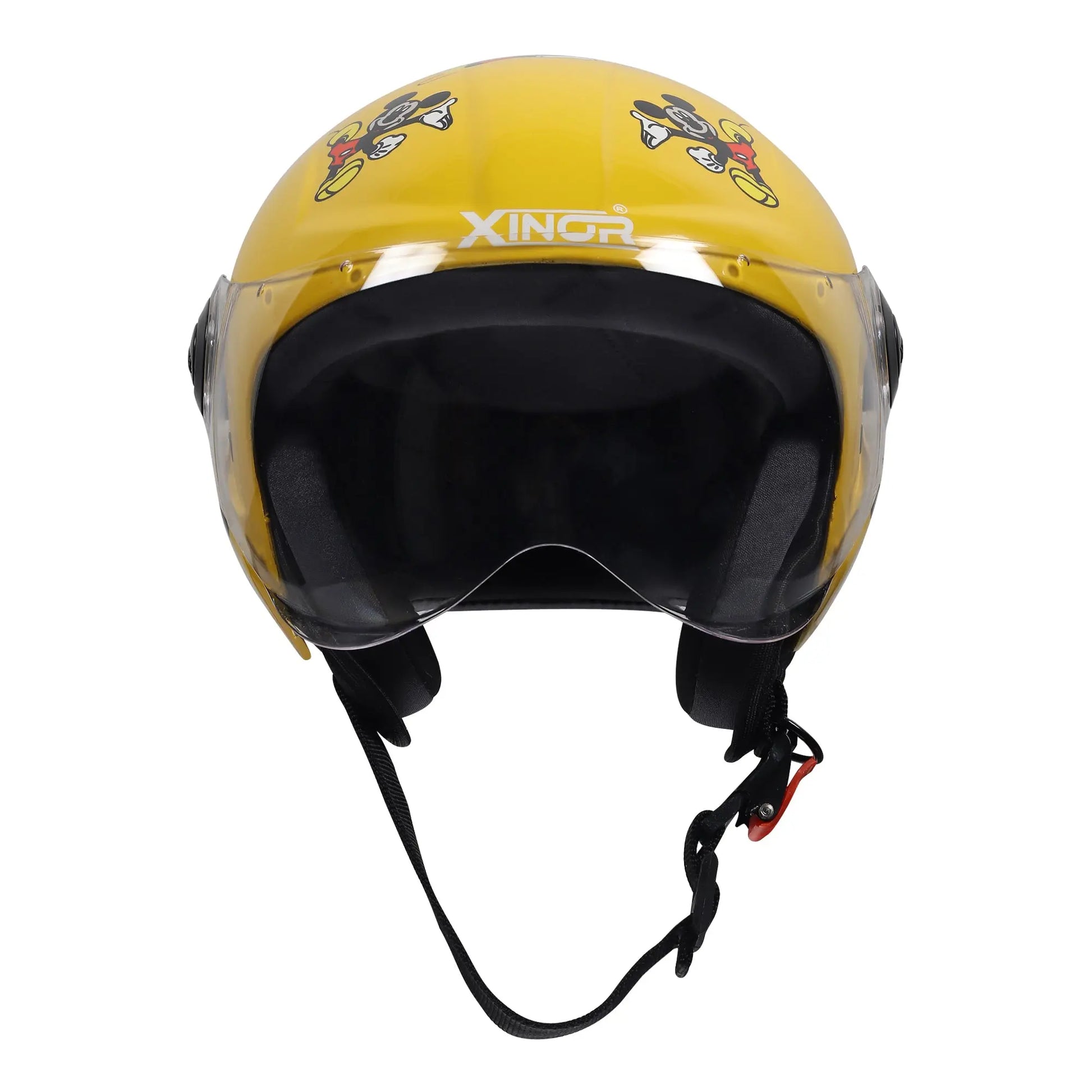 Kids Motorcycling Helmet ISI Certified Ages 6-14 Years Mickey Mouse Design - Xs (Yellow) My StoreXinor Helmet ISI Certified By Xinor