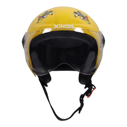 Kids Motorcycling Helmet ISI Certified Ages 6-14 Years Mickey Mouse Design - Xs (Yellow) My StoreXinor Helmet ISI Certified By Xinor