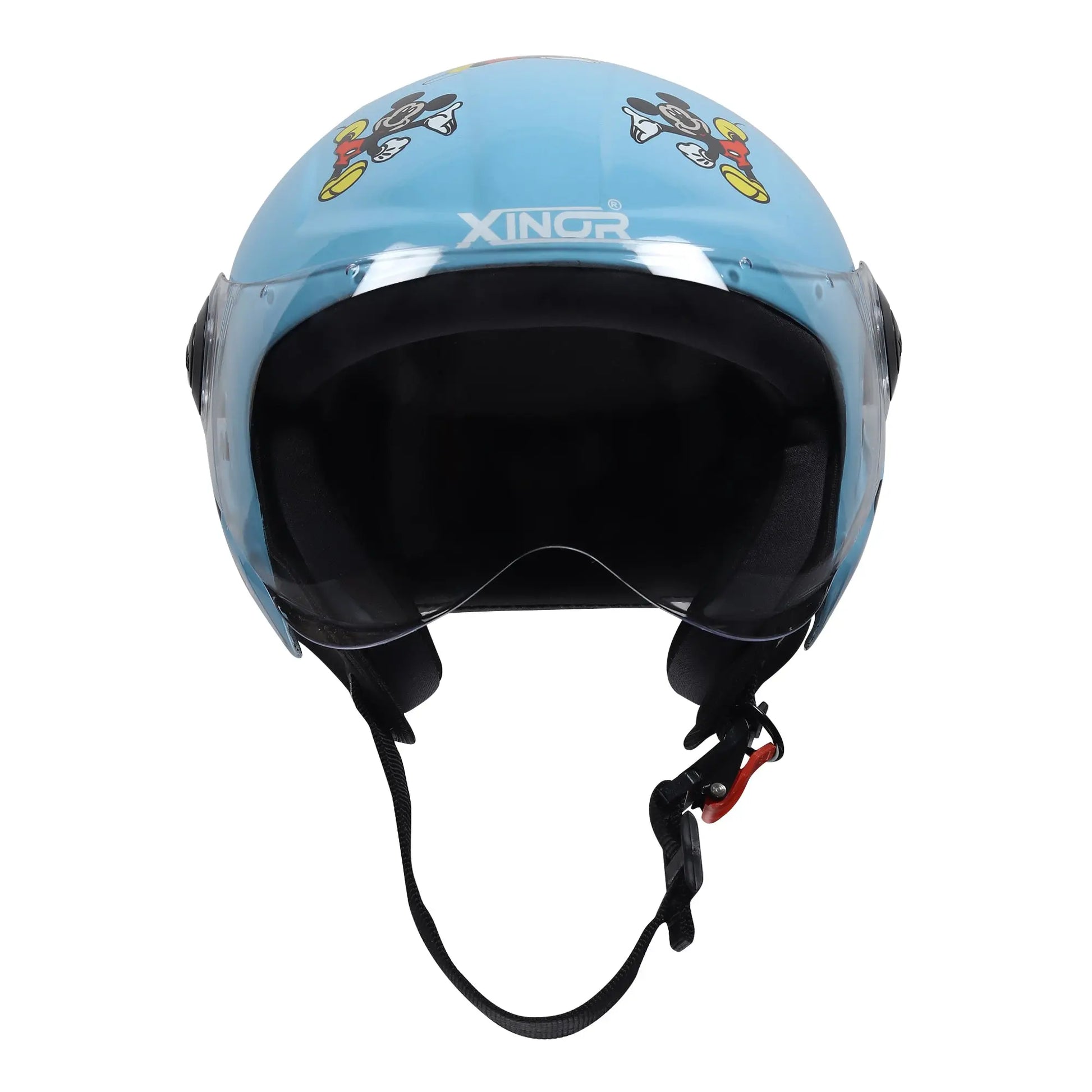 Kids Motorcycling Helmet ISI Certified Ages 6-14 Years Mickey Mouse Design - Xs (Blue) XinorXinor Helmet ISI Certified By Xinor