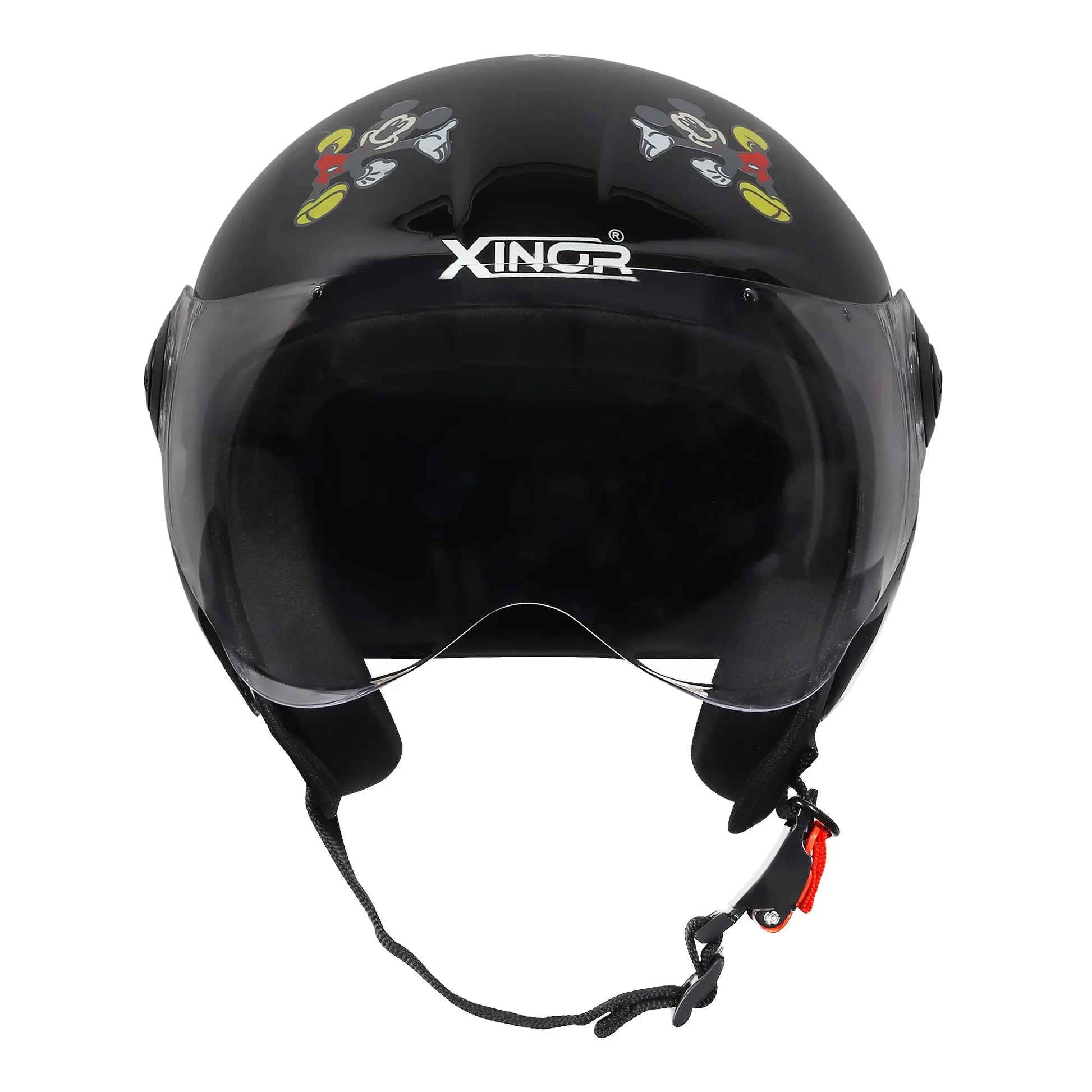 Kids Motorcycling Helmet ISI Certified Ages 6-14 Years Mickey Mouse Design - Xs (Black) XinorXinor Helmet ISI Certified By Xinor
