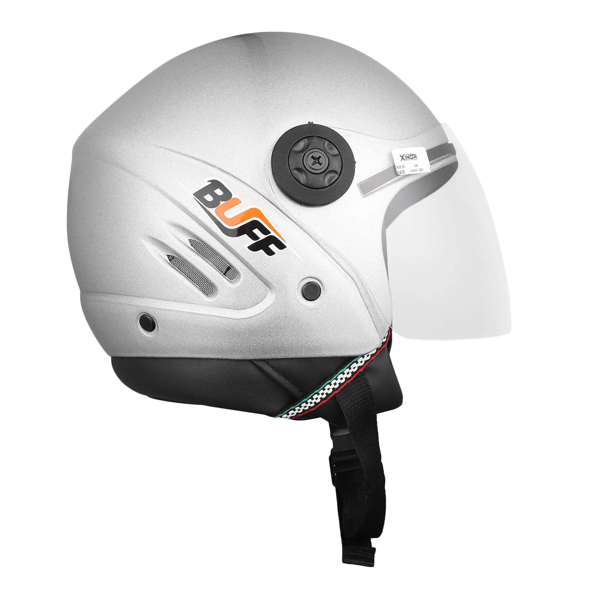 Open Face Motorcycle Helmet ISI Certified for Men & Women - Medium (Silver) My StoreXinor Helmet ISI Certified By Xinor