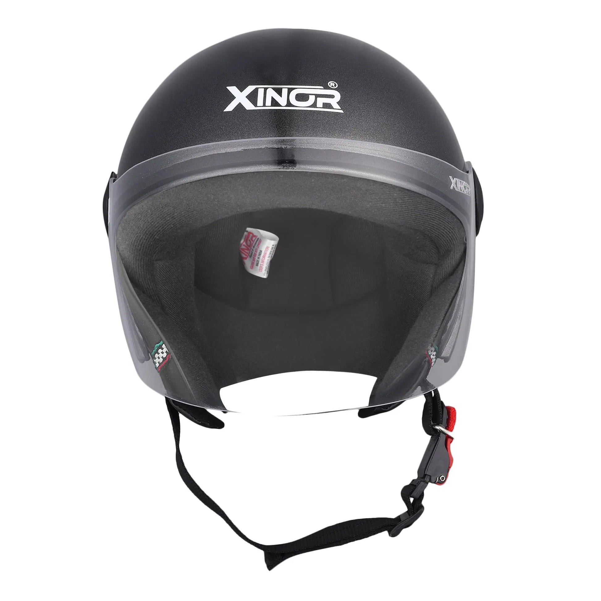Open Face Motorcycle Helmet ISI Certified for Men & Women - Medium (Silver Black) My StoreXinor Helmet ISI Certified By Xinor