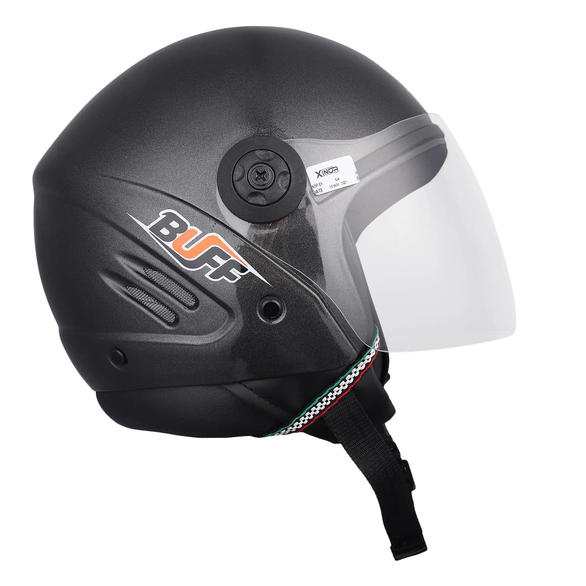 Open Face Motorcycle Helmet ISI Certified for Men & Women - Medium (Silver Black) My StoreXinor Helmet ISI Certified By Xinor