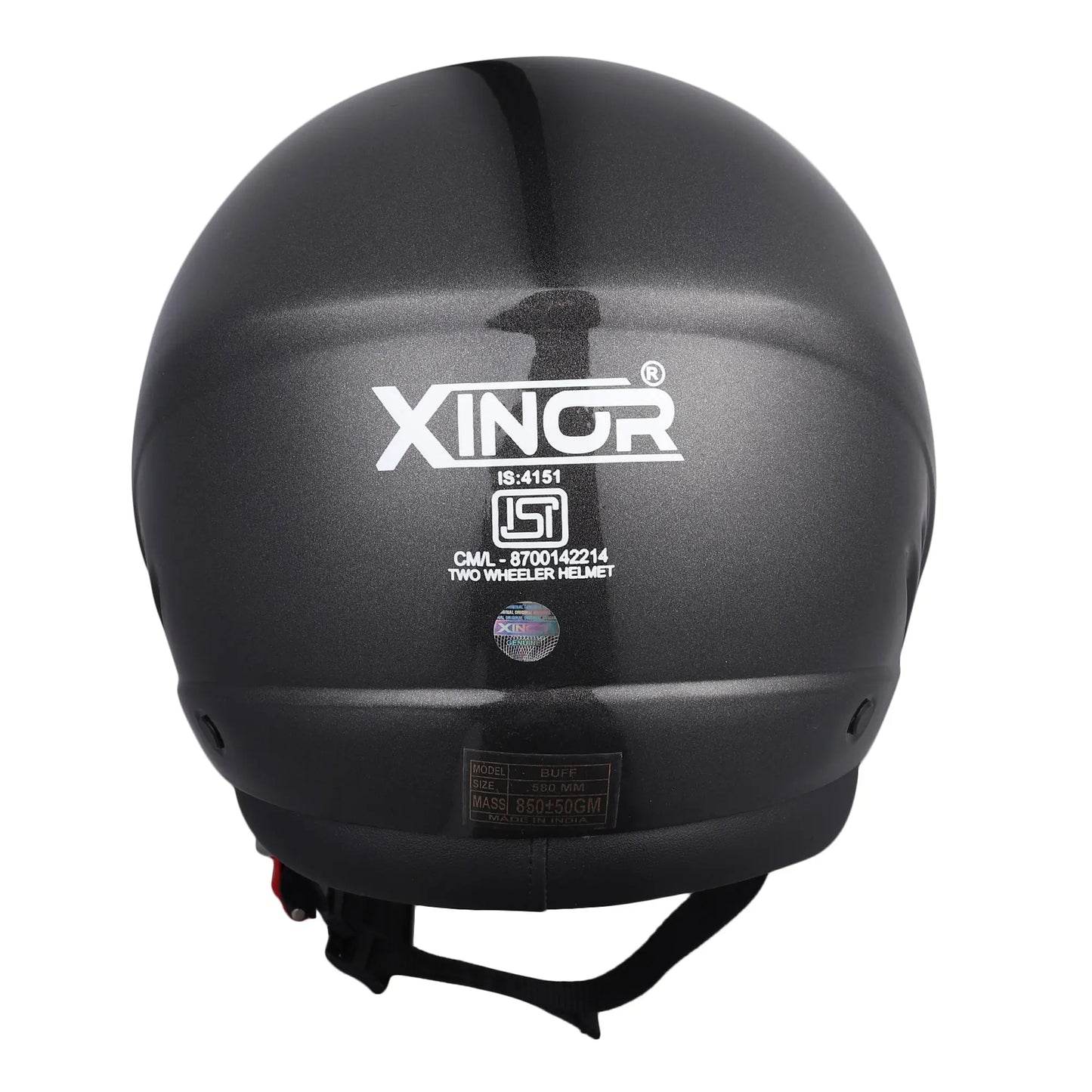 Open Face Motorcycle Helmet ISI Certified for Men & Women - Medium (Silver Black) My StoreXinor Helmet ISI Certified By Xinor