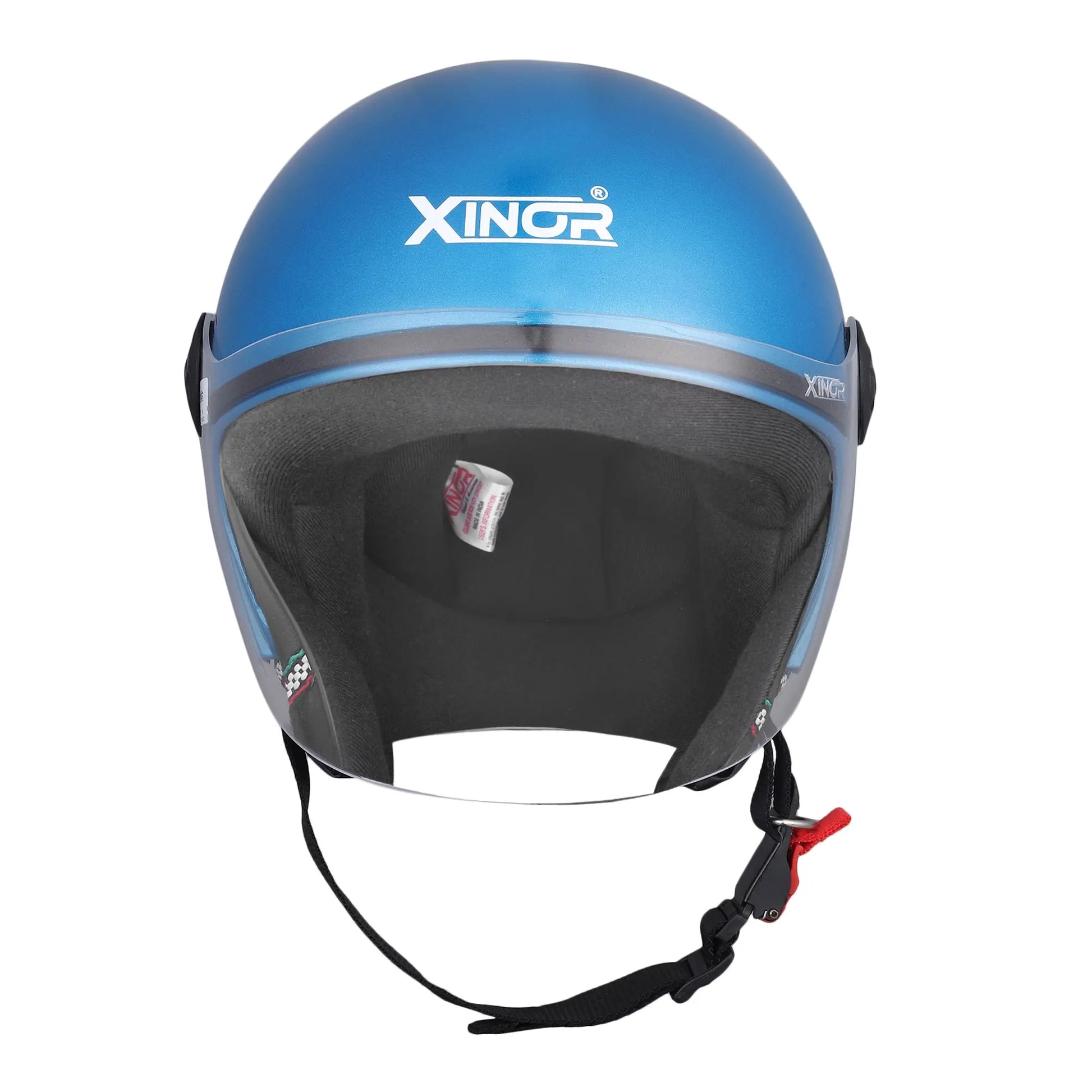 Open Face Motorcycle Helmet ISI Certified for Men & Women - Medium (Blue) My StoreXinor Helmet ISI Certified By Xinor