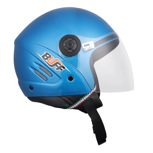 Open Face Motorcycle Helmet ISI Certified for Men & Women - Medium (Blue) My StoreXinor Helmet ISI Certified By Xinor