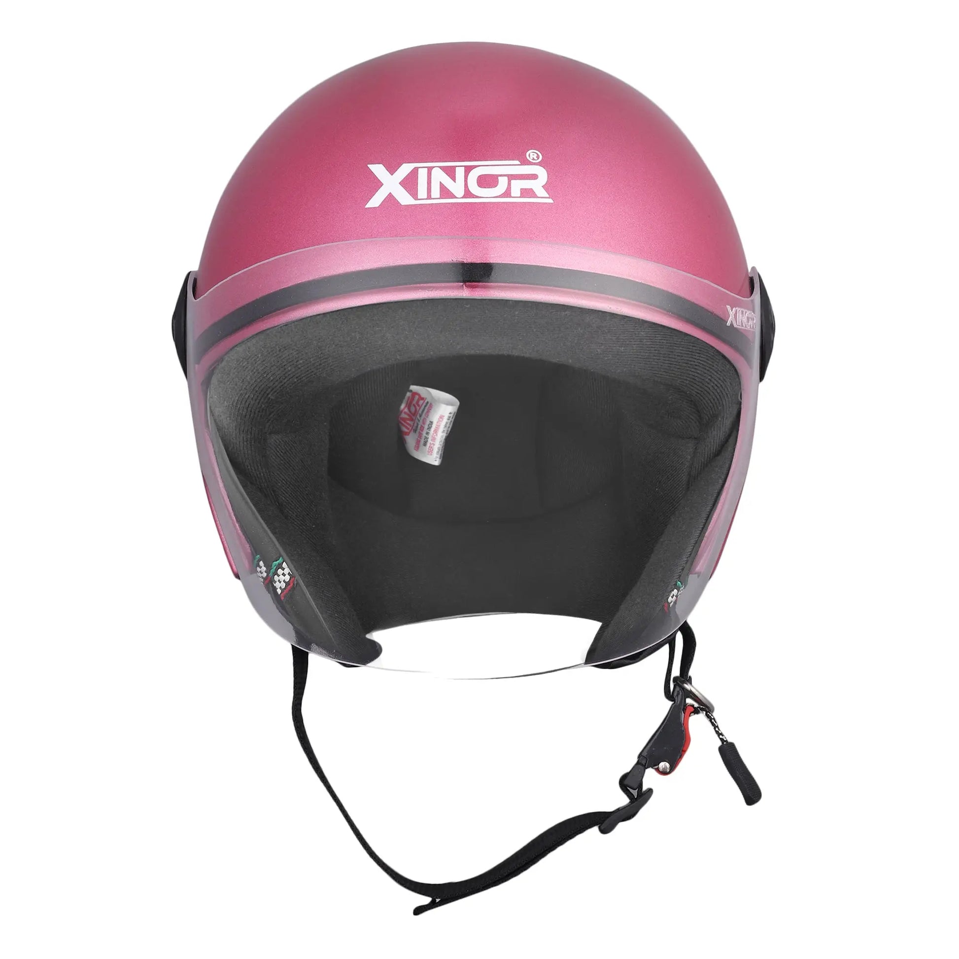 Open Face Motorcycle Helmet ISI Certified for Men & Women - Medium (Pink) My StoreXinor Helmet ISI Certified By Xinor
