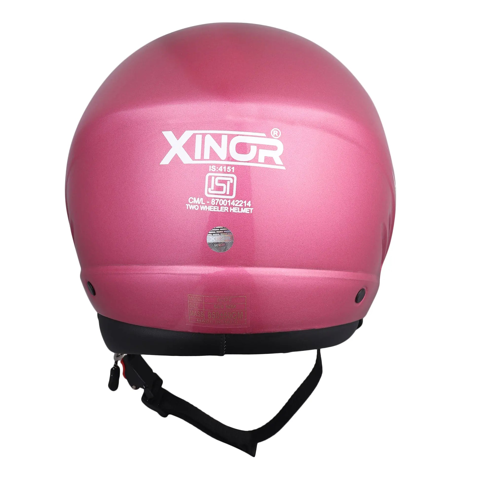 Open Face Motorcycle Helmet ISI Certified for Men & Women - Medium (Pink) My StoreXinor Helmet ISI Certified By Xinor