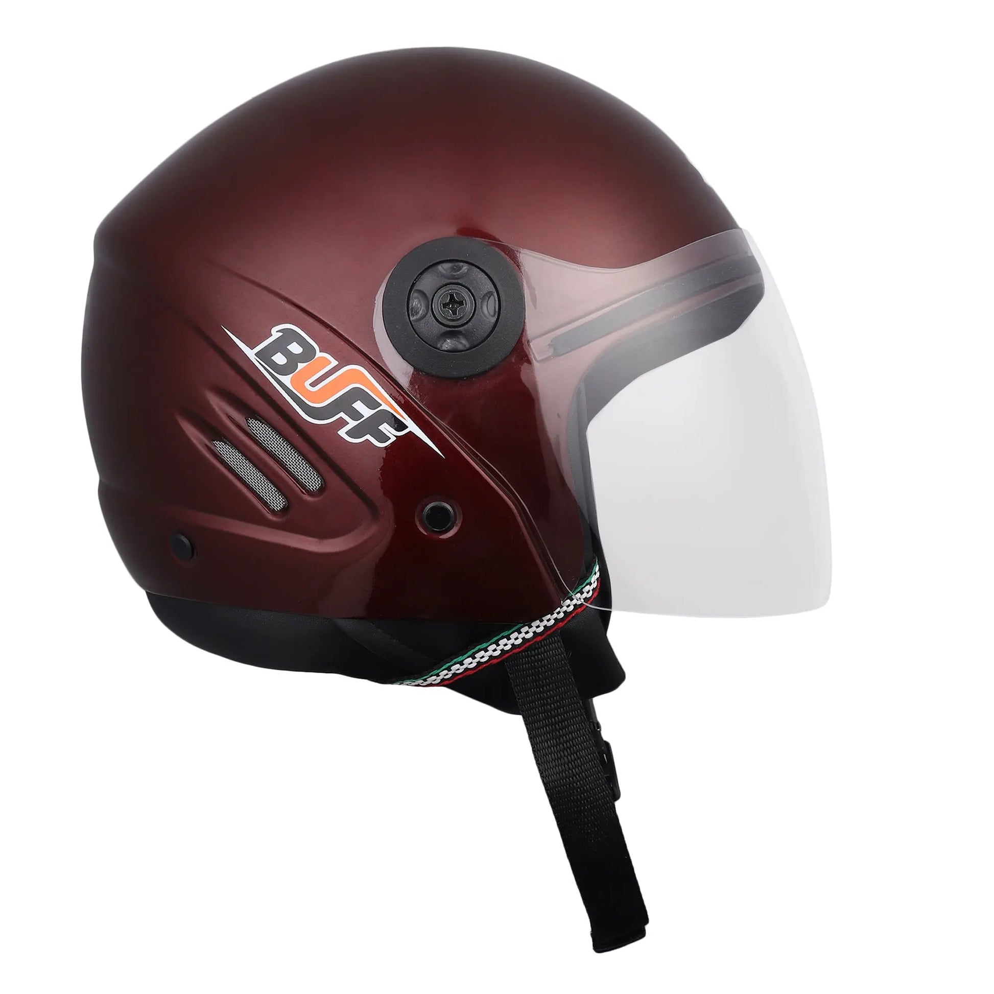 Open Face Motorcycle Helmet ISI Certified for Men & Women - Medium (Wine Red) My StoreXinor Helmet ISI Certified By Xinor