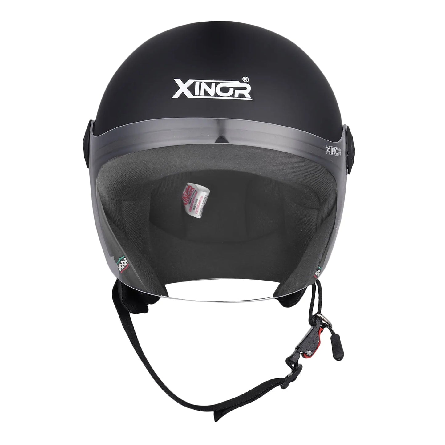 Open Face Motorcycle Helmet ISI Certified for Men & Women - Medium (MT Black) XinorXinor Helmet ISI Certified By Xinor