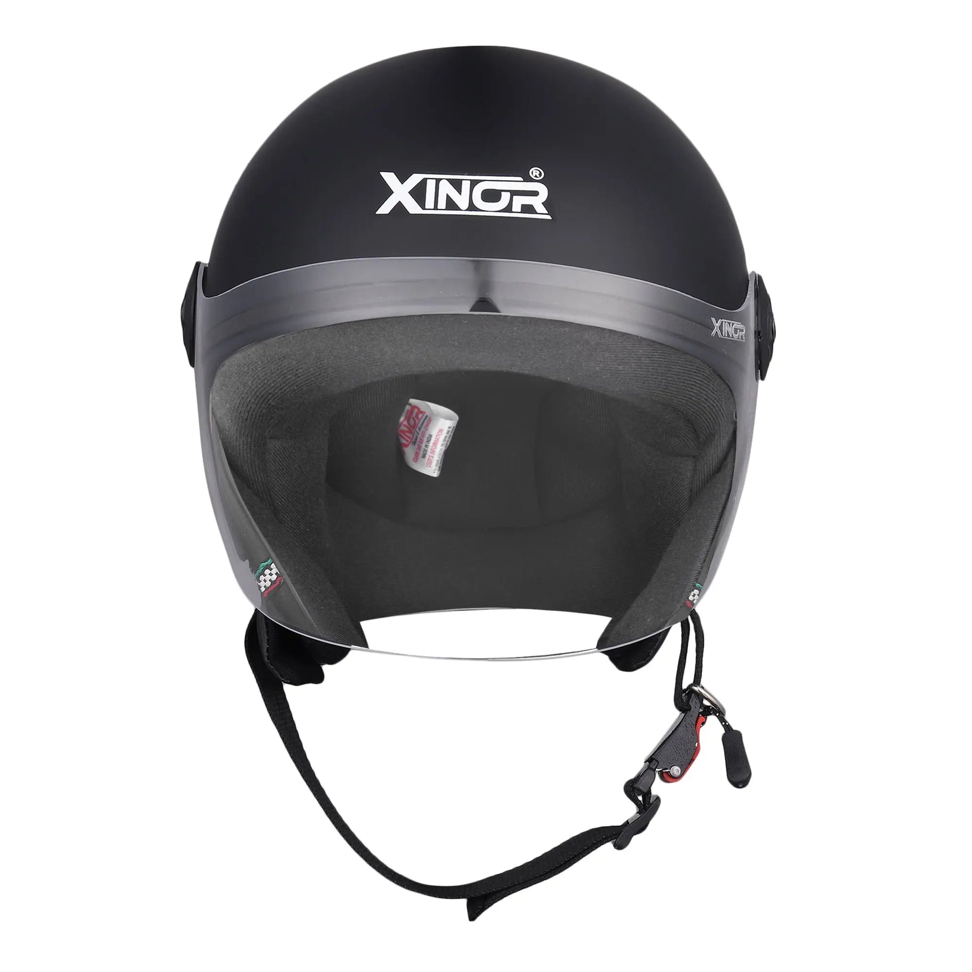 Open Face Motorcycle Helmet ISI Certified for Men & Women - Medium (MT Black) XinorXinor Helmet ISI Certified By Xinor