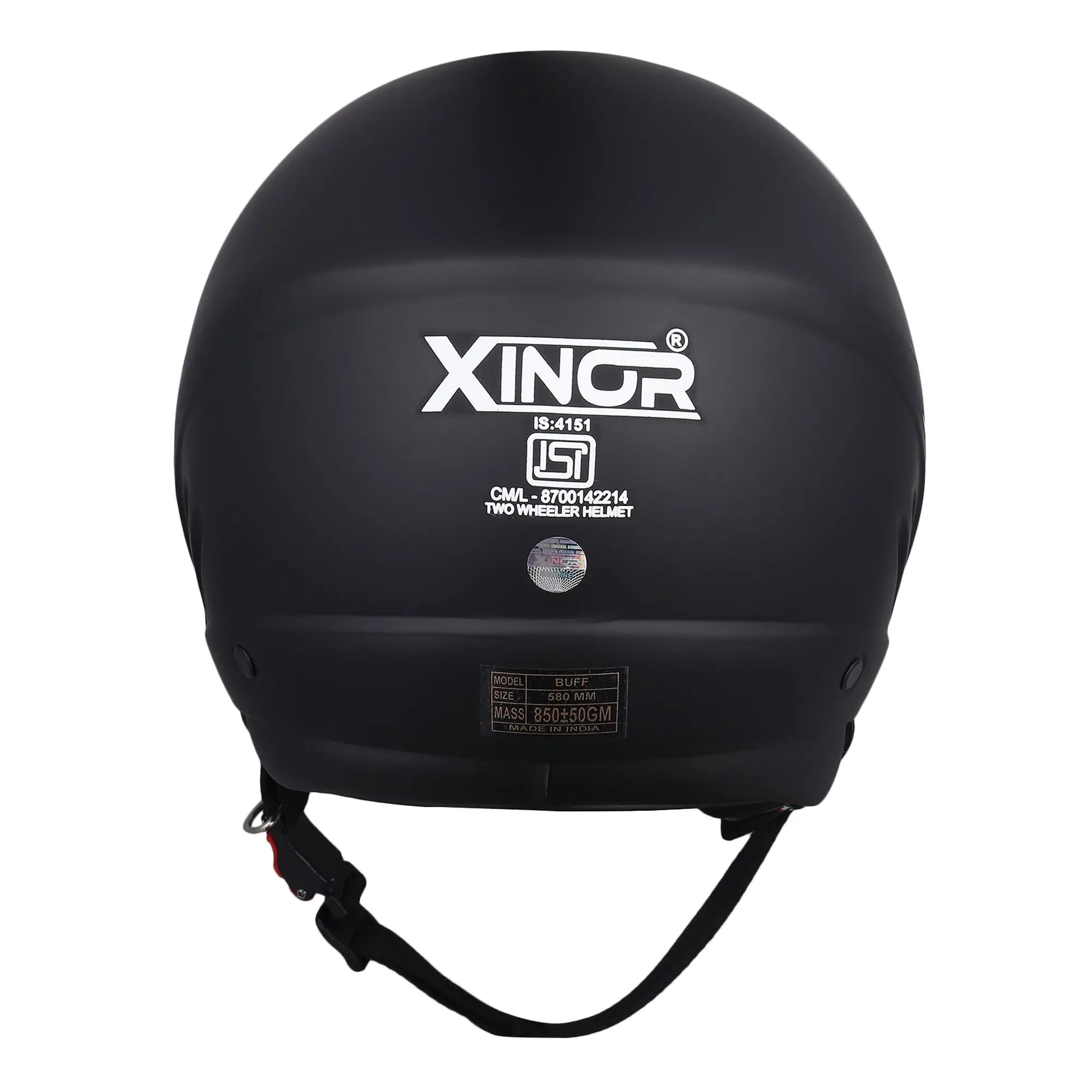 Open Face Motorcycle Helmet ISI Certified for Men & Women - Medium (MT Black) XinorXinor Helmet ISI Certified By Xinor