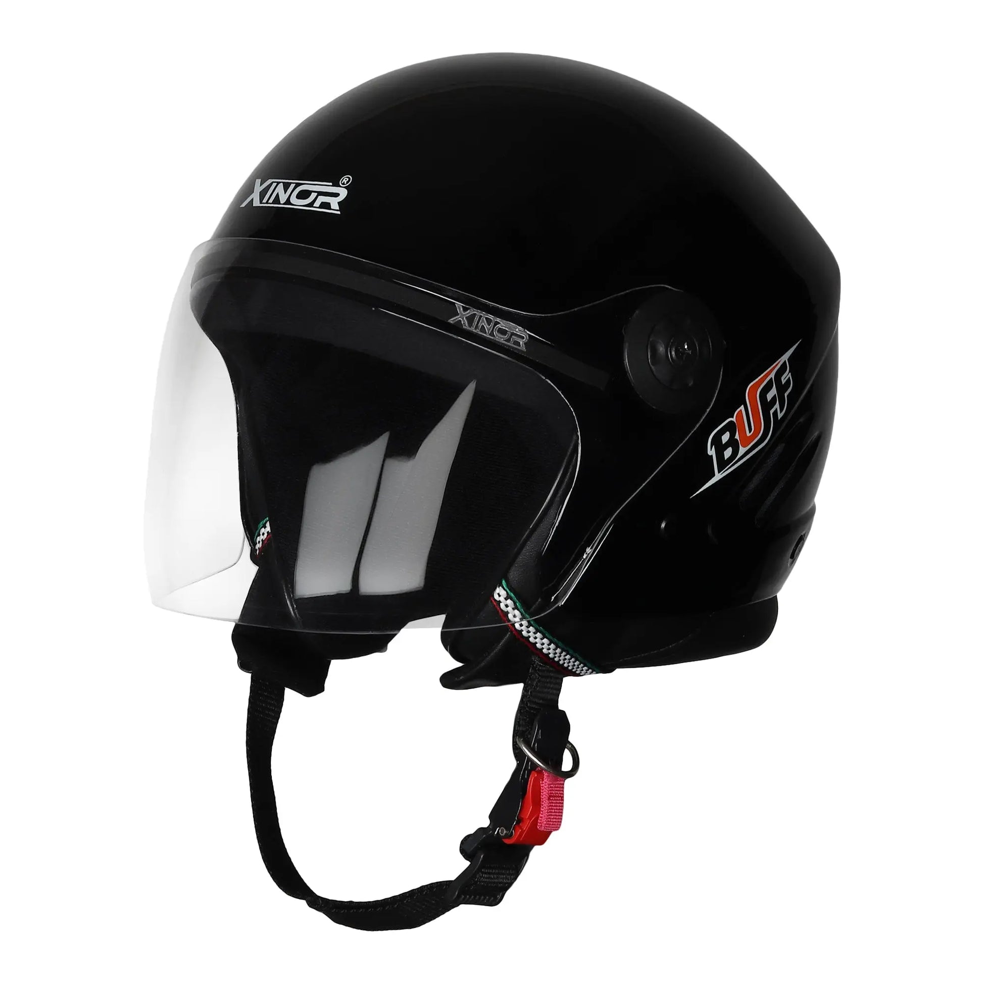 Open Face Motorcycle Helmet ISI Certified for Men & Women - Medium (Black)