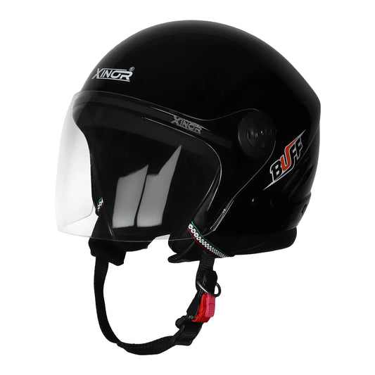 Open Face Motorcycle Helmet ISI Certified for Men & Women - Medium (Black) My StoreXinor Helmet ISI Certified By Xinor